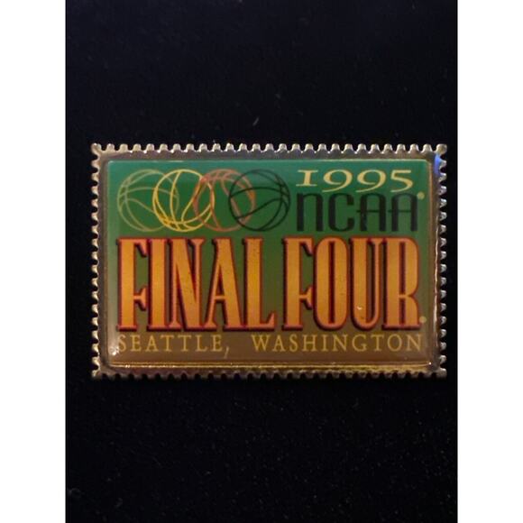 1995 PIN NCAA Final Four Stamp Seattle: UCLA Arkansas North Carolina Oklahoma St - Picture 1 of 4